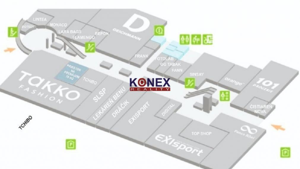 Obchodný priestor - OC Zemplín - prízemie