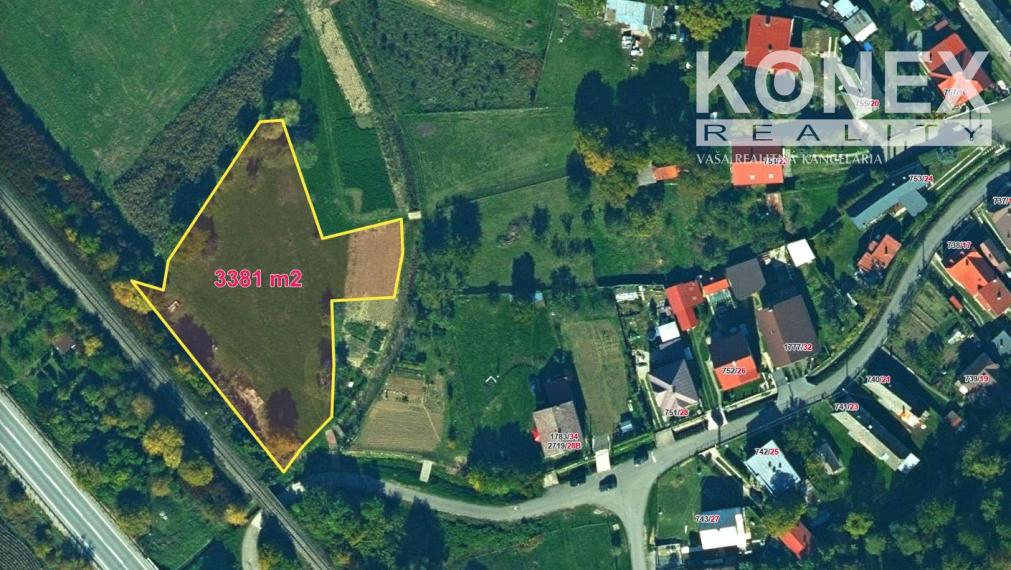 Výnimočný pozemok na výstavbu (3 381 m²) VRANOV/n/T