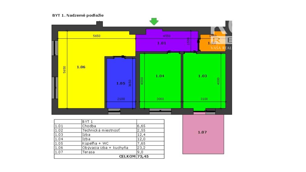 ID-3458 NA PREDAJ – NOVÝ 3-izbový byt pri CENTRE MI