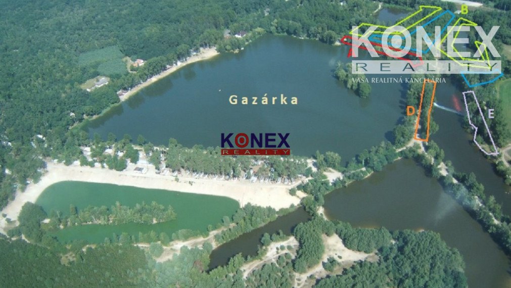JEDINEČNÁ PONUKA! Rekreačné pozemky Šaštín-Stráže, jazero GAZÁRKA, Zóna B