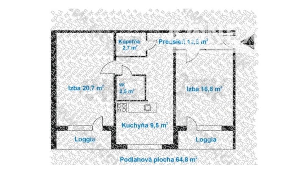 ID-4665 NA PREDAJ Pekný 2-izbový byt v centre mesta KOŠICE - Palárikova ul.