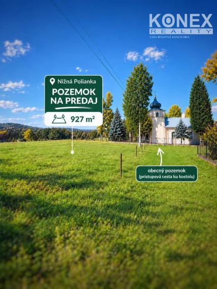 ID-5026 NA PREDAJ POZEMOK pre rodinný dom NIŽNÁ POLIANKA, okres Bardejov
