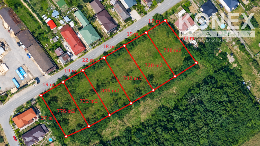 ID-5028 NA PREDAJ pozemky na výstavbu rodinných domov v obci BUDKOVCE