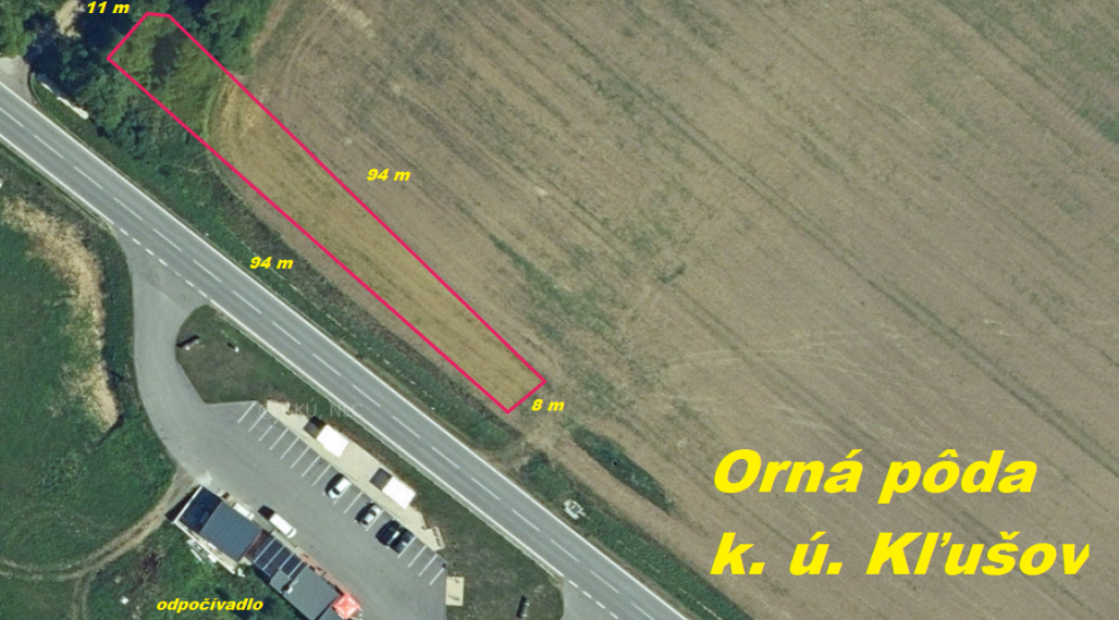 ID-3339 NA PREDAJ Orná pôda – Kľušov, okr. Bardejov
