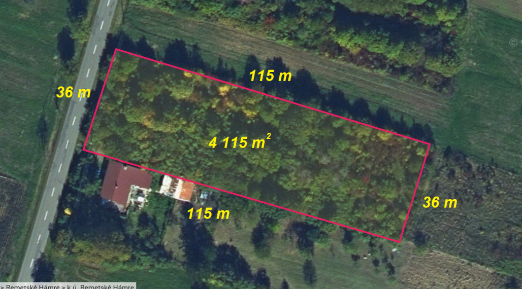 ID-3570 SUPER INVESTÍCIA Rozľahlý a široký pozemok REMETSKÉ HÁMRE