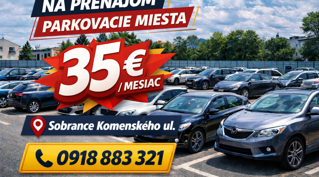 ID-3476 VÝHODNE NA PRENÁJOM PARKOVACIE MIESTA - SOBRANCE