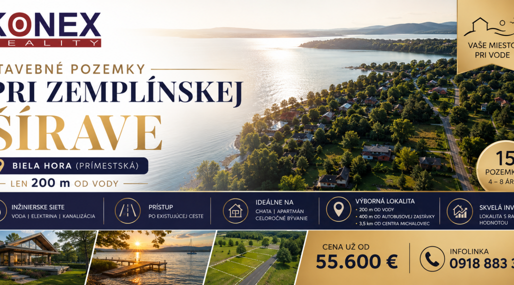 ID-4057 Stavebné pozemky pri Zemplínskej šírave – len 200 m od vody