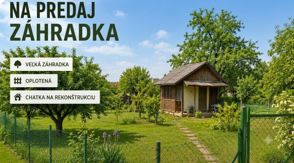 ID-4401 Na predaj záhrada s chatkou vo Veľkých Kapušanoch