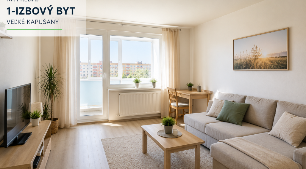 ID-4439 Slnečný 1-izbový byt s balkónom vo Veľkých Kapušanoch