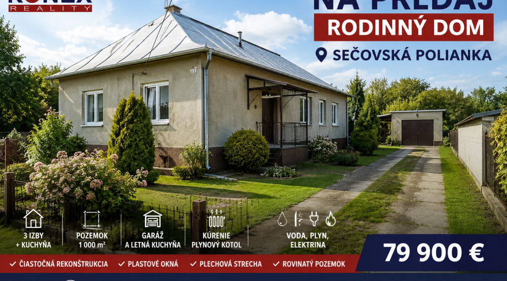 ID-4584 NA PREDAJ Rodinný dom – SEČOVSKÁ POLIANKA