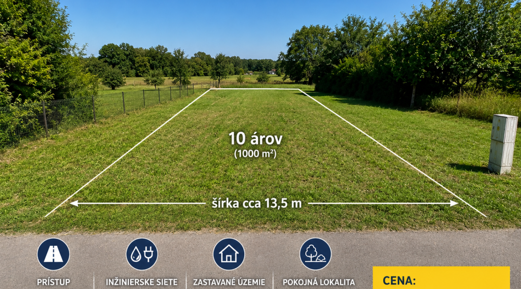 ID-4673 NA PREDAJ stavebný pozemok v obci Čečehov