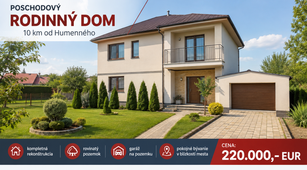 ID-4677 Krásny rodinný dom k nasťahovaniu blízko mesta HUMENNÉ