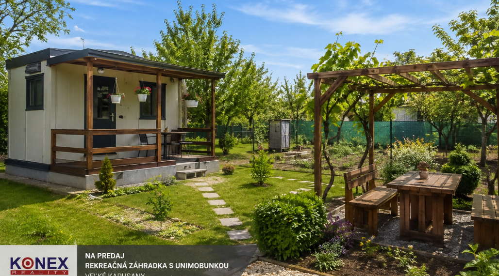 ID-4689 NA PREDAJ Rekreačná záhradka s unimobunkou - VEĽKÉ KAPUŠANY