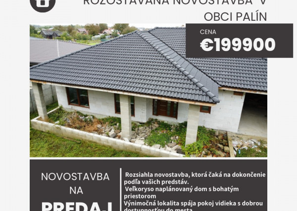 LUKRATÍVNA NOVOSTAVBA neďaleko mesta Michalovce – PALÍN