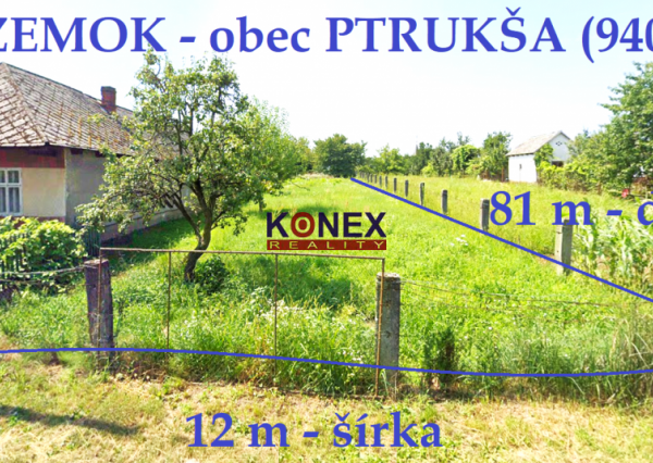 NA PREDAJ – Pozemok v obci Ptrukša