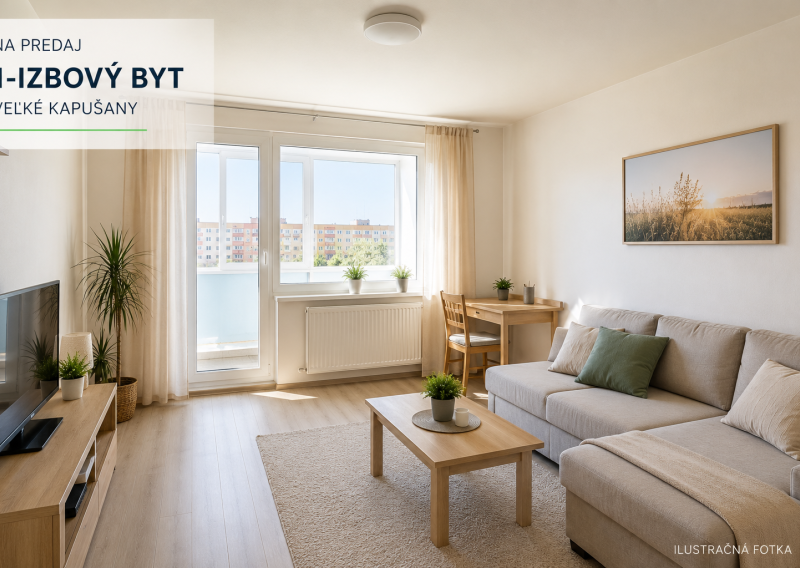 ID-4439 Slnečný 1-izbový byt s balkónom vo Veľkých Kapušanoch